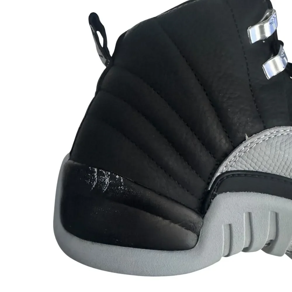 Air Jordan 12 Retro Barons Mens Size 9 Black Gray Leather Basketball CT8013-010